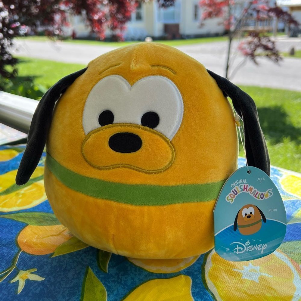 NEW Pluto Disney Squishmallows 8” KellyToy Dog Soft Plush Toy Super Cute